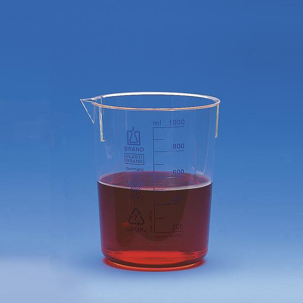 Brand普兰德 烧杯 低型 PMP材质 蓝色刻度 1000ml （89362）
