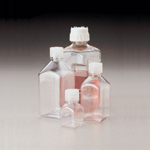 Nalgene耐洁 透明窄口方瓶 2015-1000（瓶身PC材料，瓶盖PP材料）
