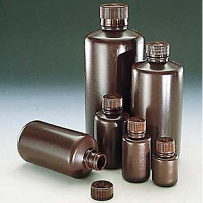 Nalgene耐洁 窄口瓶 2004-0002（瓶身HDPE材料，瓶盖PP材料 琥珀色）