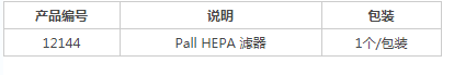 颇尔HEPA滤器孔径1.2um囊式过滤器12144