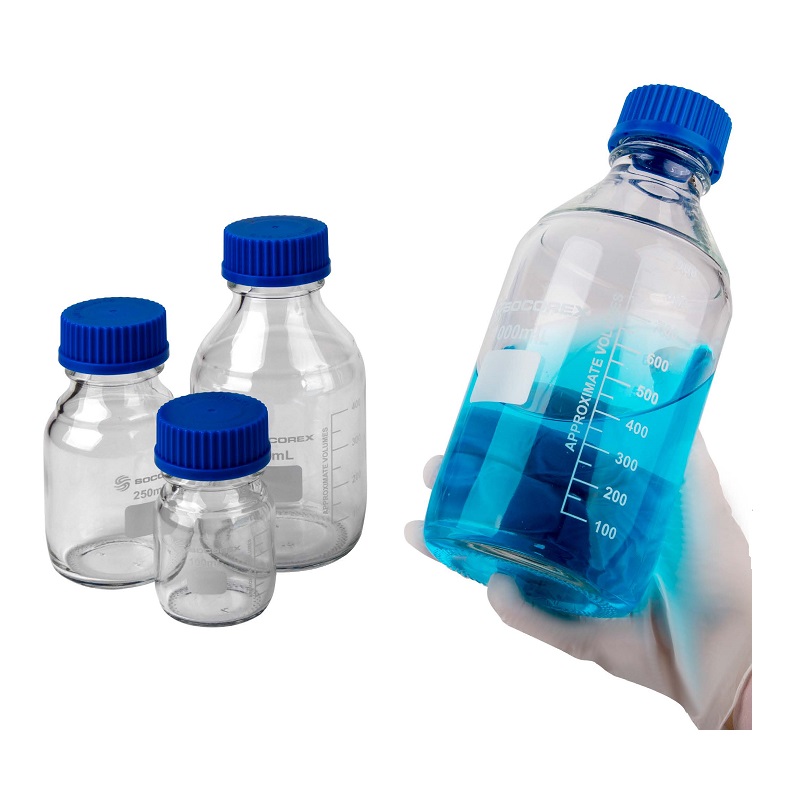 SOCOREX 蓝盖玻璃瓶 - 玻璃瓶