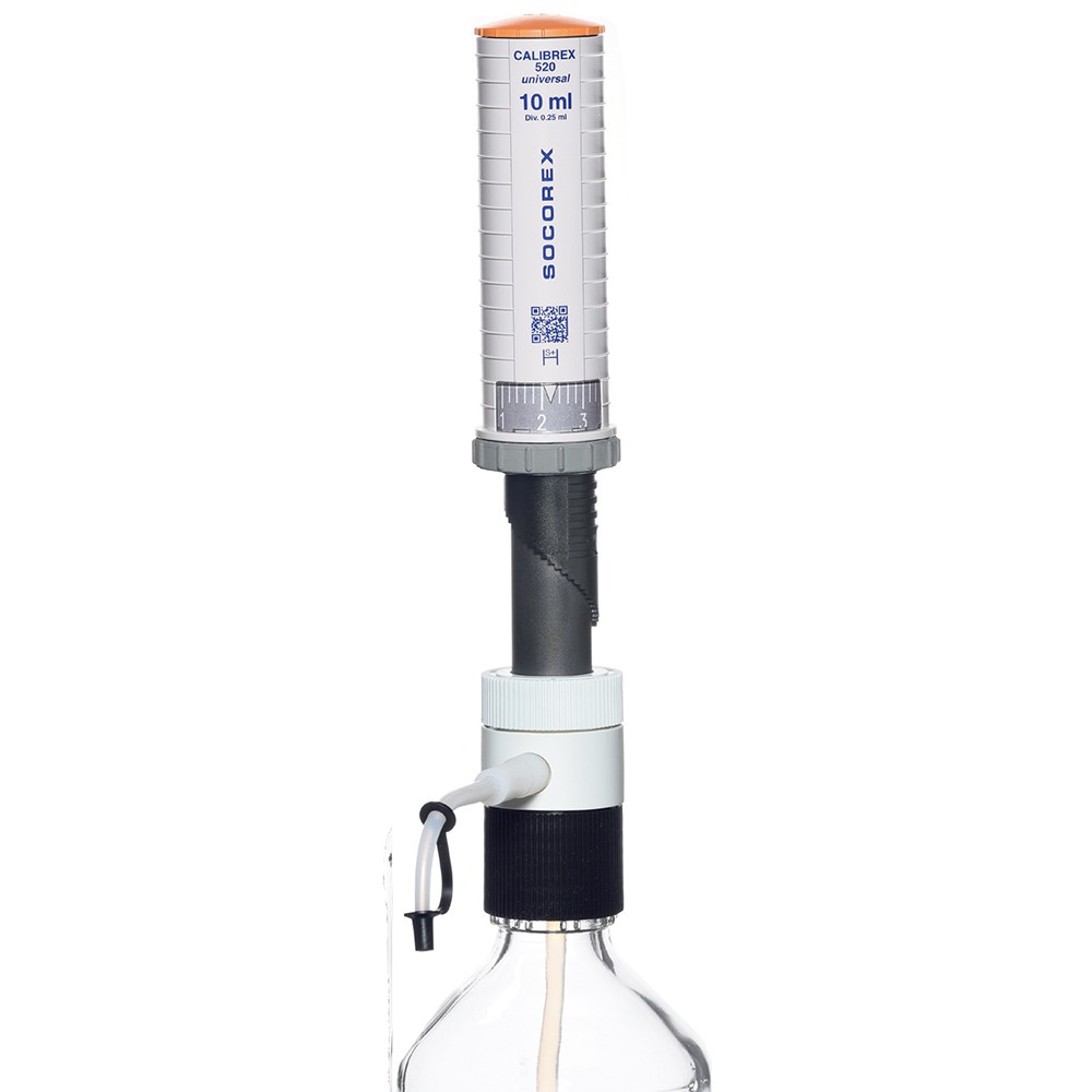 SOCOREX 520数字型瓶口配液器 1-10 mL - 通用型瓶口分液器