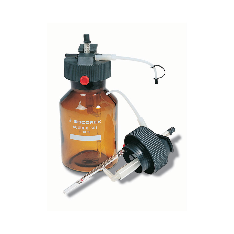 SOCOREX 501紧凑型瓶口移液器 分液范围0.4-5 mL 试剂瓶1000ml - Acurex™紧凑型瓶口配液器