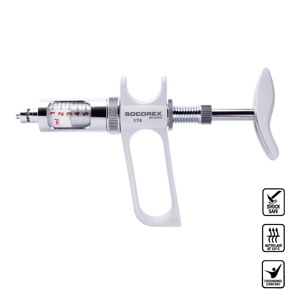 SOCOREX 174手枪式连续分液注射器 0.5-5 mL - 连续分液注射器
