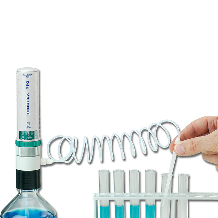 SOCOREX 分液延长管 适用于525/530系列 50/100ml量程 - 瓶口分液器配件