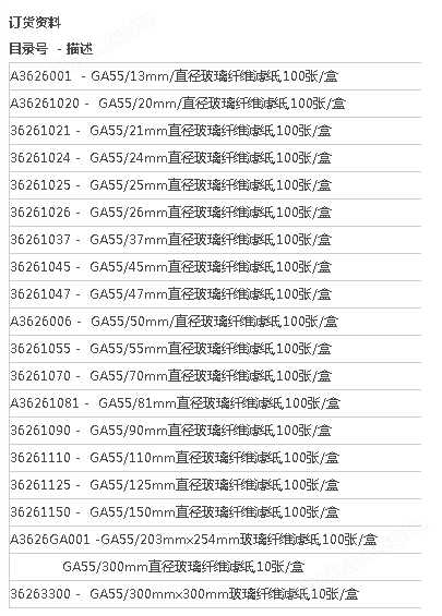 GA55/47mm-日本Advantec玻璃纤维滤纸GA55滤纸
