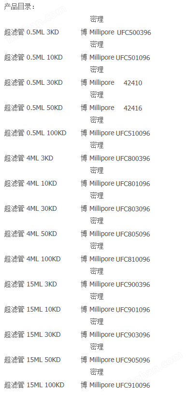 UFC510096-millipore 超滤离心管 超滤管